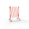 Folding barrier | can be extended to 3,50 m | red / white